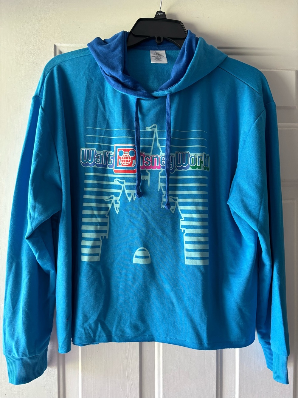 Disney Blue Hoodie with Walt Disney World Logo and Cinderella Castle in XL